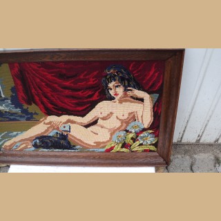goblen nudo di donna fattura manuale cornice in massello 80x50